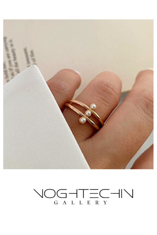 خرید انگشتر زنانه ساده وشیک مرواریدی با قیمت مناسب