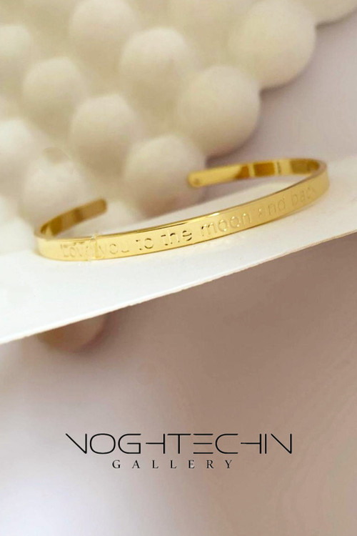 خرید بنگل زنانه خاص ومینیمال طرح طلا لا قیمت مناسب