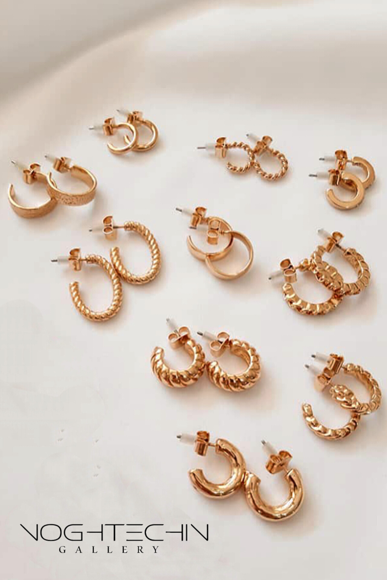 خرید گوشواره زنانه حلقه ای طرح طلا با قیمت مناسب