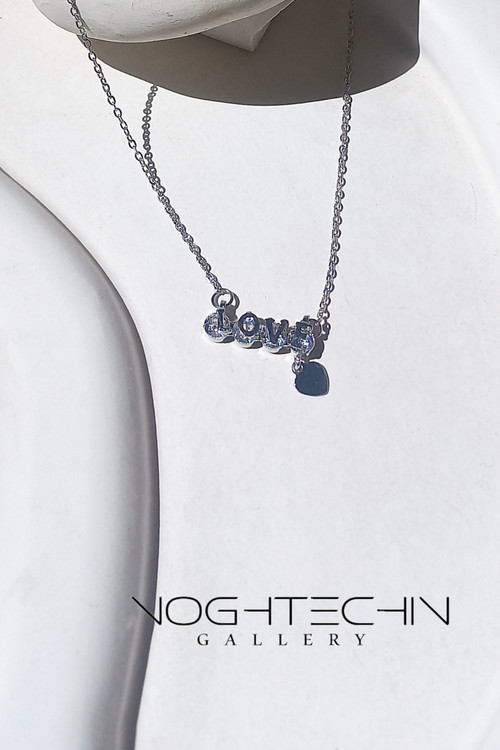 خرید گردنبند زنانه جواهری مدل love با قیمت مناسب