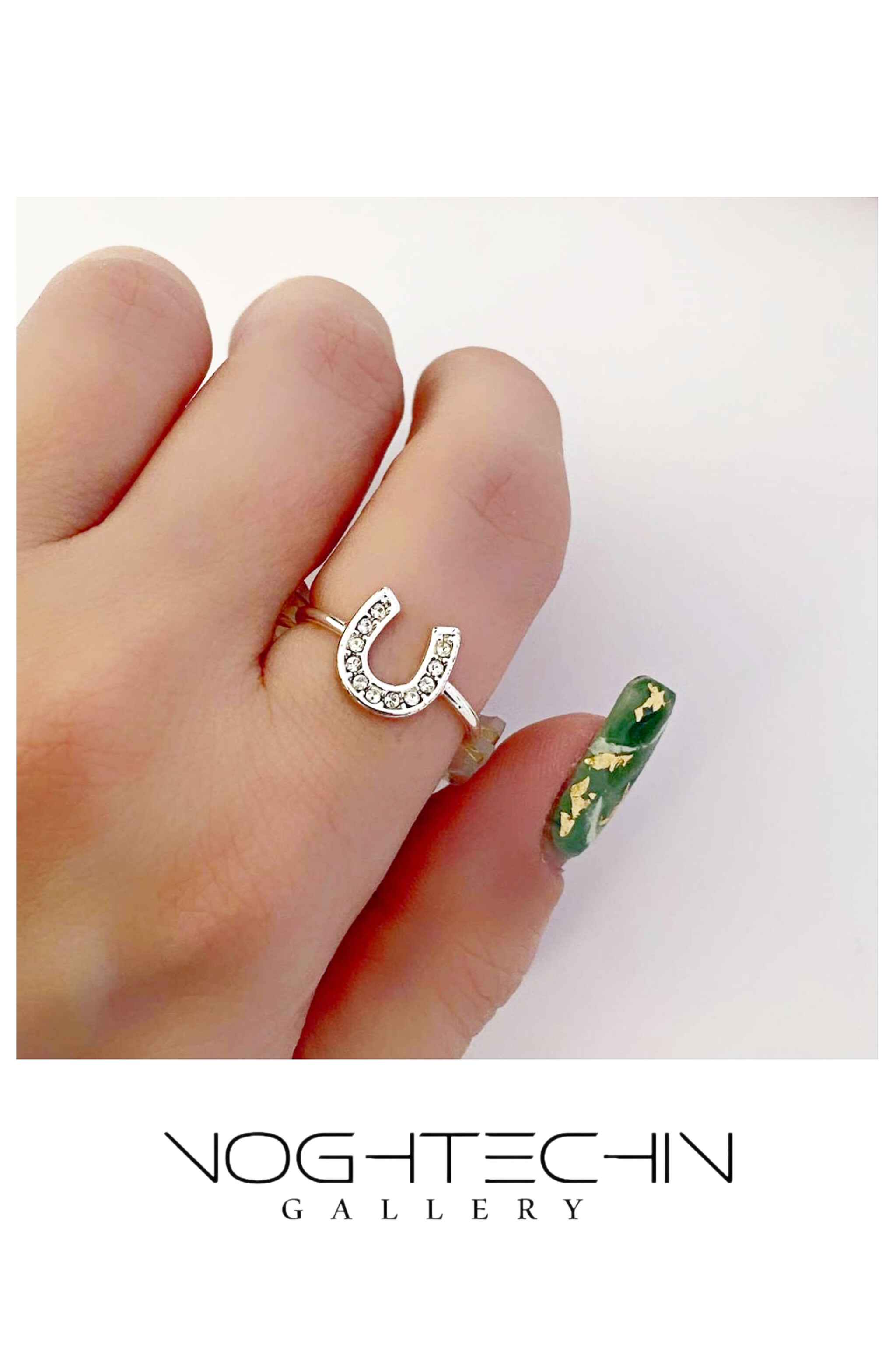 خریدانگشتر زنانه برند مدل نعل جواهری سیلور وارداتی با قیمت مناسب