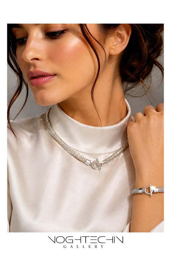خرید نیمست خاص وترند لوله ای با قفل تی نقره با قیمت ارزان